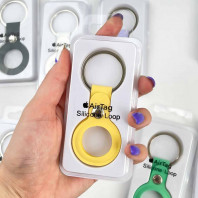 Чехол-брелок для AirTag Silicone Loop Short Yellow