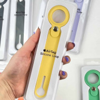 Чехол-брелок для AirTag Silicone Loop Long Yellow