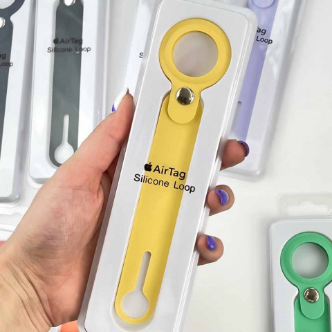Чехол-брелок для AirTag Silicone Loop Long Yellow Чехол-брелок для AirTag Silicone Loop Long Yellow