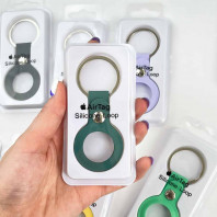 Чехол-брелок для AirTag Silicone Loop Short Pine Green
