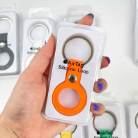 Чехол-брелок для AirTag Silicone Loop Short Kumquat