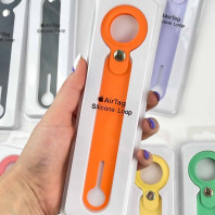 Чехол-брелок для AirTag Silicone Loop Long Kumquat