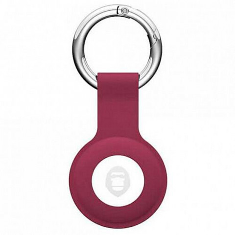 Чехол-брелок на AirTag Blueo Silicone Loop Plum