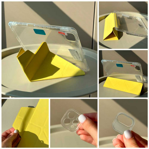 Чехол для iPad Air 4/5 | Pro 11" (2018-2022) Origami Smart New pencil groove с держателем для stylus (Yellow)