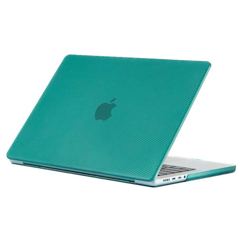 Чехол-накладка на MacBook Pro 13" (2016-2020, М1) Carbon style Green Чехол-накладка на MacBook Pro 13" (2016-2020, М1) Carbon style Green