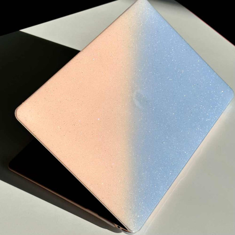 Чехол-накладка на MacBook Air 13"(2018-2020) Lilac-Pink Sand Gradient Glitter Чехол-накладка на MacBook Air 13"(2018-2020) Lilac-Pink Sand Gradient Glitter