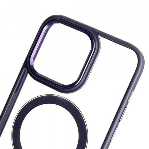 Чохол Crystal case with MagSafe на iPhone 14 Pro (Deep purple)