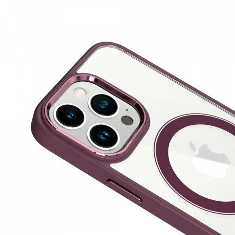 Чехол Crystal case with MagSafe на iPhone 14 (Marsala) Чехол Crystal case with MagSafe на iPhone 14 (Marsala)