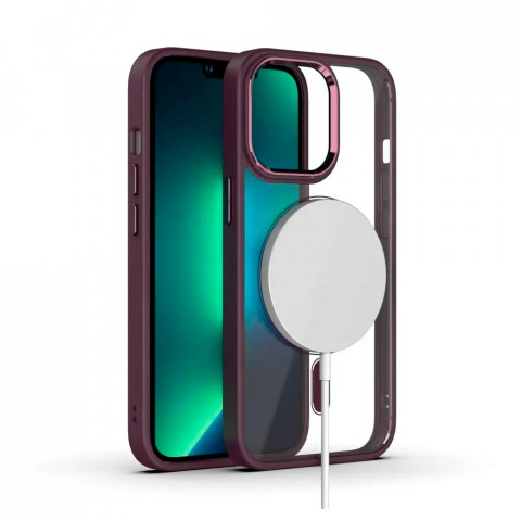 Чехол Crystal case with MagSafe на iPhone 14 (Marsala) Чехол Crystal case with MagSafe на iPhone 14 (Marsala)