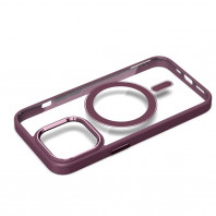 Чехол Crystal case with MagSafe на iPhone 14 (Marsala)