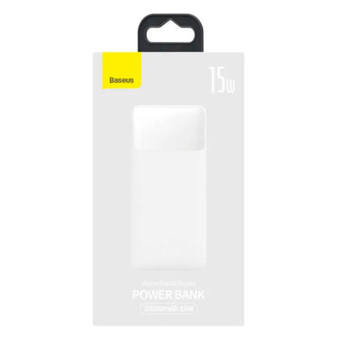 Power Bank 20000mAh Baseus Digital Display 15W White