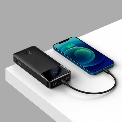 Power Bank 20000 mAh Baseus Digital Display 20W Black
