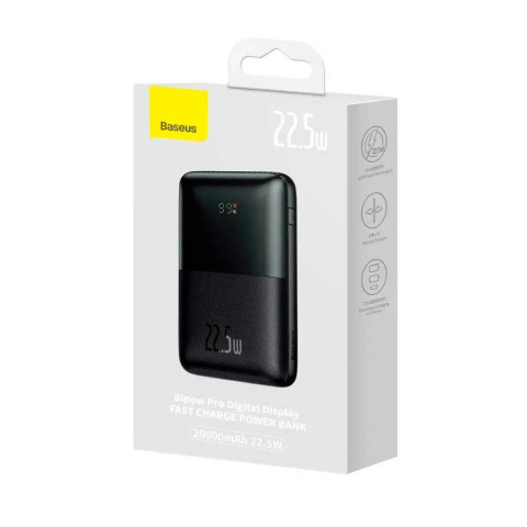 Повербанк Baseus Bipow Pro Digital Display 20000 mAh 22.5W Black