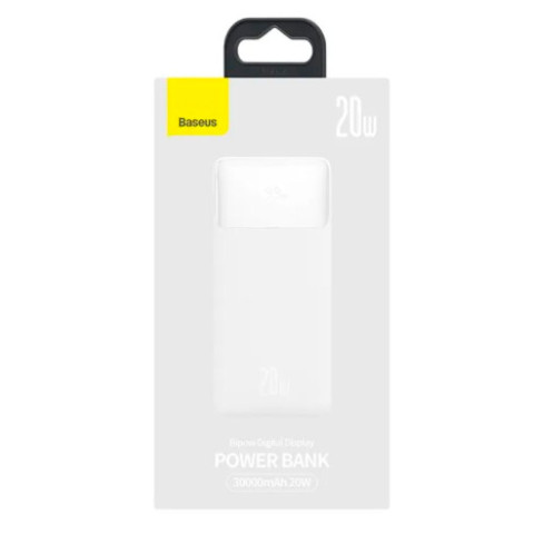 Power Bank 30000 mAh Baseus Digital Display 20W White