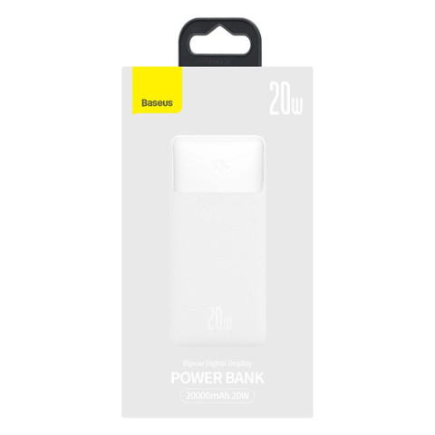 Power Bank 20000 mAh Baseus Digital Display 20W White