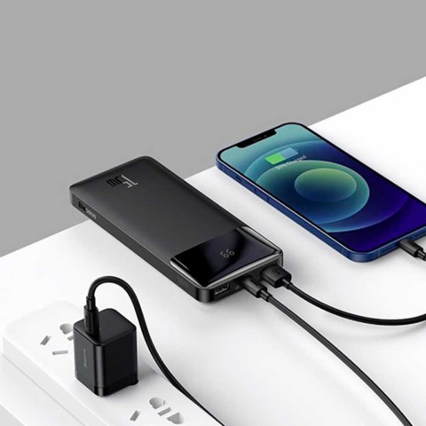 Power Bank 10000 mAh Baseus Digital Display 15W Black