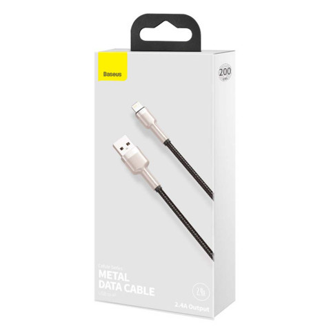 Кабель USB to Lightning Baseus Cafule Special Edition 2.4 A 1 m (black)