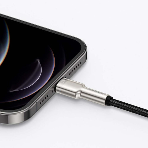 Кабель USB to Lightning Baseus Cafule Special Edition 2.4 A 1 m (black)