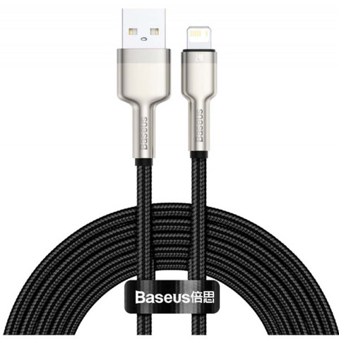 Кабель USB to Lightning Baseus Cafule Special Edition 2.4 A 1 m (black)