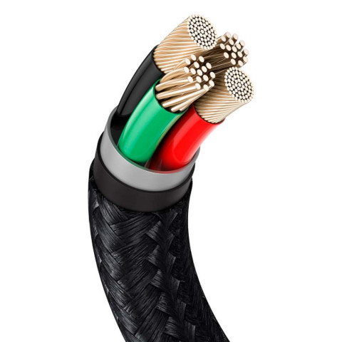 Кабель USB to Lightning Baseus Cafule Special Edition 2.4 A 1 m (black)