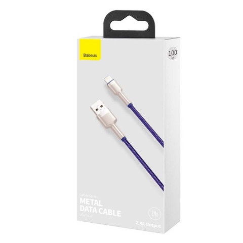 Кабель Baseus Cafule Metal Cable USB to Lightning 2.4A 1 m (purple)