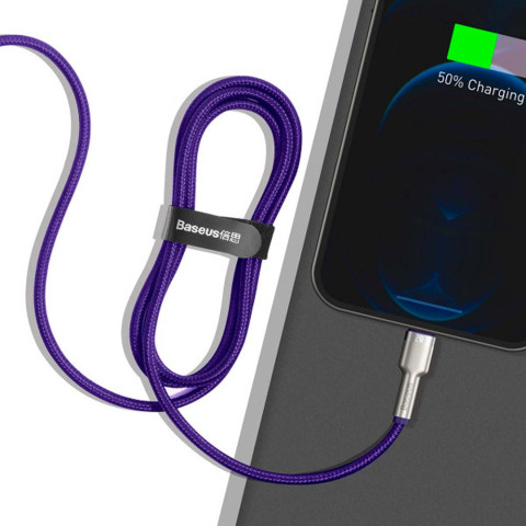 Кабель Baseus Cafule Metal Cable USB to Lightning 2.4A 1 m (purple)