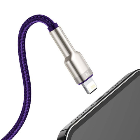 Кабель Baseus Cafule Metal Cable USB to Lightning 2.4A 1 m (purple)