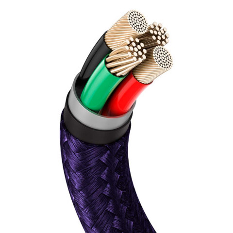 Кабель Baseus Cafule Metal Cable USB to Lightning 2.4A 1 m (purple)