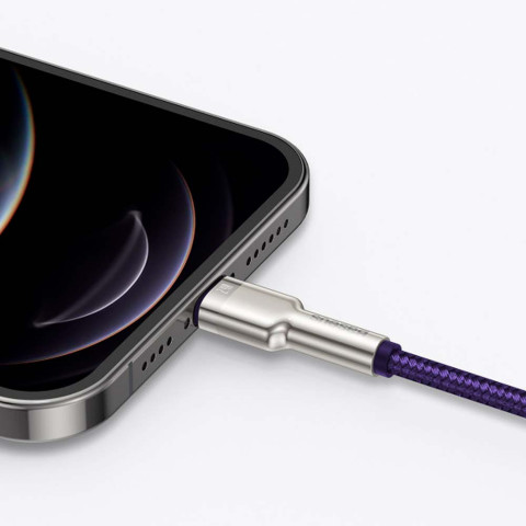 Кабель Baseus Cafule Metal Cable USB to Lightning 2.4A 1 m (purple)