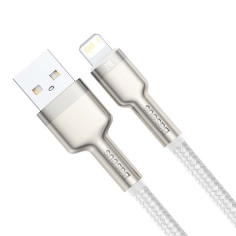 Кабель Baseus Cafule Metal Cable USB to Lightning 2.4A 1 m (white)
