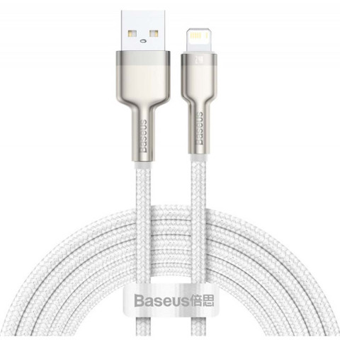 Кабель Baseus Cafule Metal Cable USB to Lightning 2.4A 1 m (white)