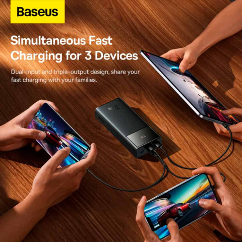 Повербанк Baseus Star-Lord Digital Display 20000 mAh 22.5W Black 