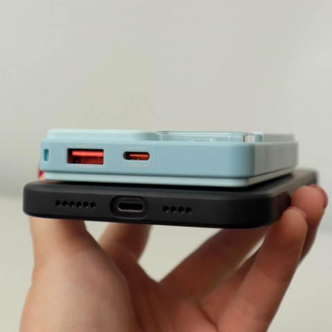 Повербанк для iPhone Blueo Ape Legend Wireless Power Bank 10000 mAh Sky Blue