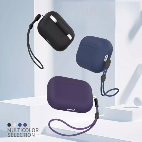 Чохол на AirPods Pro 2 Blueo with strap Elderberry Чохол на AirPods Pro 2 Blueo with strap Elderberry