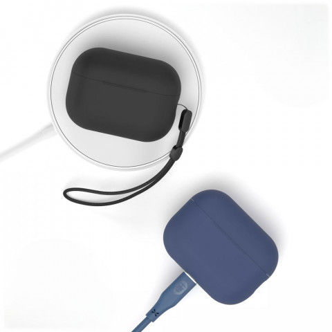 Чохол на AirPods Pro 2 Blueo with strap Black Чохол на AirPods Pro 2 Blueo with strap Black
