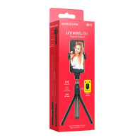 Монопод для селфи Borofone BY5 с треногами + съемный Bluetooth пульт