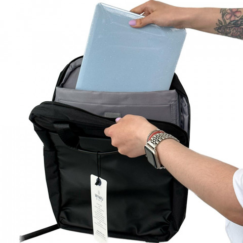 Рюкзак-сумка для MacBook 15.4"- 16" WIWU Minimalist Backpack Black