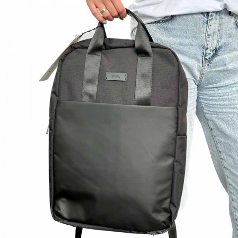 Рюкзак-сумка для MacBook 15.4"- 16" WIWU Minimalist Backpack Black