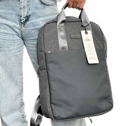 Рюкзак-сумка для MacBook 15.4"- 16" WIWU Minimalist Backpack Gray
